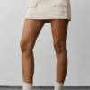 Scholar Knit Cargo Skirt - Oatmeal Heather