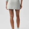 Scholar Knit Cargo Skirt - White Heather