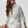 Scholar Knit Cargo Skirt - White Heather