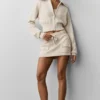 Scholar Knit Cropped Full Zip Jacket - Oatmeal Heather