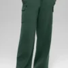 Scholar Knit High-Waist Cargo Pant - Clover Green