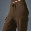 Scholar Knit High-Waist Cargo Pant - Espresso