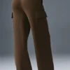 Scholar Knit High-Waist Cargo Pant - Espresso