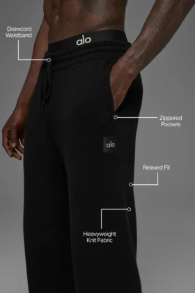 Scholar Straight Leg Sweatpant – Black
