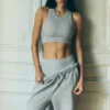 Seamless Delight High Neck Bra - Athletic Heather Grey