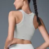 Seamless Delight High Neck Bra - Athletic Heather Grey