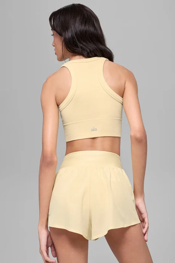Seamless Delight High Neck Bra - Candlelight Yellow