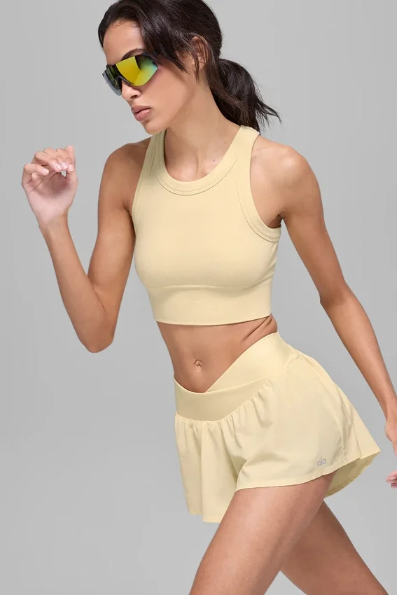 Seamless Delight High Neck Bra - Candlelight Yellow