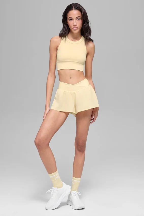 Seamless Delight High Neck Bra - Candlelight Yellow