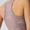 Seamless Delight High Neck Bra - Mushroom Heather