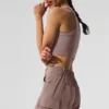 Seamless Delight High Neck Bra - Mushroom Heather