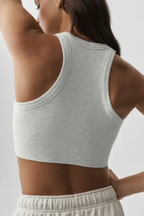 Seamless Delight High Neck Bra – White Heather