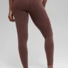 Seamless High-Waist Two Tone Rib Legging - Brownstone Heather