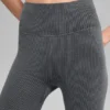 Seamless High-Waist Two Tone Rib Legging - Dark Misty Grey Heather