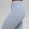 Seamless High-Waist Two Tone Rib Legging - Winter Frost Heather