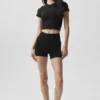4" Seamless Modal Ribbed High-Waist Short - Black