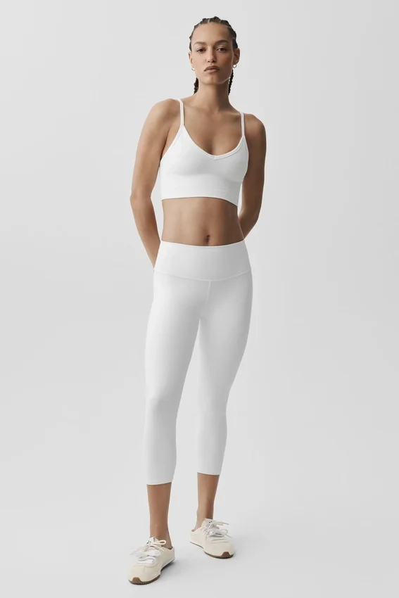 Seamless Modal Ribbed Delight Bralette - White