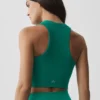 Seamless Modal Ribbed High Neck Delight Bra - Emerald Isle