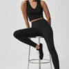 Seamless Pointelle Tank - Black