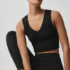 Seamless Pointelle Tank - Black