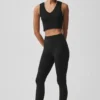 Seamless Pointelle Tank - Black