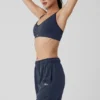 Seamless Ribbed Favorite Bra - Navy