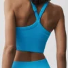 Seamless Ribbed Favorite Bra Tank - Azure Blue
