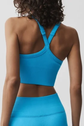 Seamless Ribbed Favorite Bra Tank – Azure Blue
