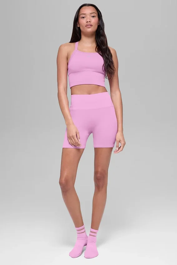 Seamless Ribbed Favorite Bra Tank - Candy Heart Pink