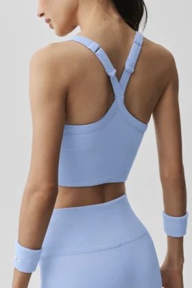 Seamless Ribbed Favorite Bra Tank – Light Provence Blue