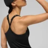 Seamless Ribbed Favorite Full Length Bra Tank - Black