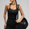 Seamless Ribbed Favorite Full Length Bra Tank - Black