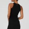 Seamless Ribbed Warm Nights Dress - Black