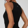 Seamless Ribbed Warm Nights Dress - Black