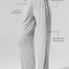 Semi-Sheer Delicate Lounge Flare Pant - Athletic Heather Grey