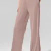 Semi-Sheer Delicate Lounge Flare Pant - Taupe