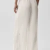 Semi-Sheer Golden Hour High-Waist Straight Leg Pant - Ivory
