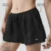 Semi-Sheer Golden Hour Mid-Rise Short - Black