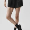 Semi-Sheer Golden Hour Mid-Rise Short - Black