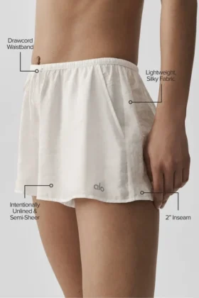 Semi-Sheer Golden Hour Mid-Rise Short – Ivory
