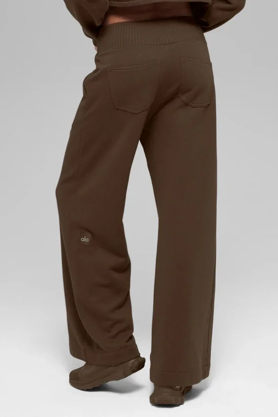 Serenity Wide Leg Sweatpant - Espresso