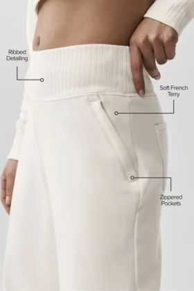 Serenity Wide Leg Sweatpant – Ivory