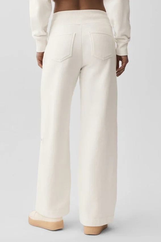 Serenity Wide Leg Sweatpant - Ivory