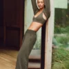 Serenity Wide Leg Sweatpant - Olive Tree