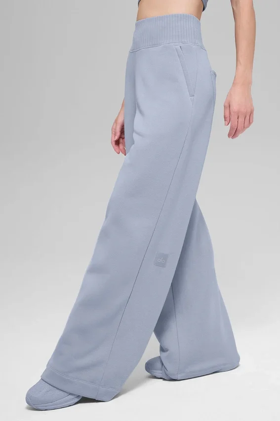 Serenity Wide Leg Sweatpant - Winter Frost