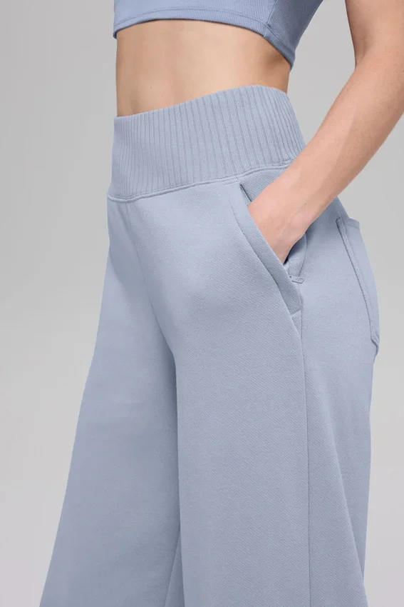 Serenity Wide Leg Sweatpant - Winter Frost