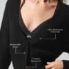 Sheer Cashmere Cropped Cardigan - Black