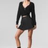 Sheer Cashmere Cropped Cardigan - Black