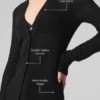 Sheer Cashmere Long Cardigan - Black