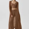 Sheer Cashmere Long Cardigan - Sun Kissed Brown